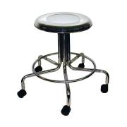 MRI Non-Magnetic Stainless Steel Stool with Dual Wheel Casters - No Backrest - Height Adjustable 21