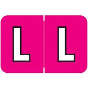 Colwell Jewel Tone Match COAM Series Alpha Roll Labels - Letter L - Hot Pink Label