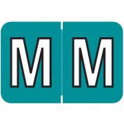 Colwell Jewel Tone Match COAM Series Alpha Roll Labels - Letter M - Teal Label