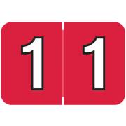 Colwell Jewel Match CONM Series Numeric Roll Labels - Number 1- Ruby