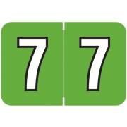 Colwell Jewel Match CONM Series Numeric Roll Labels - Number 7 - Light Green