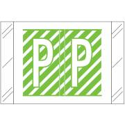 Tabbies 12000 Match CRAM Series Alpha Roll Labels - Letter P - Light Green and White Label