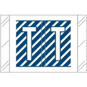 Tabbies 12000 Match CRAM Series Alpha Roll Labels - Letter T - Dark Blue and White Label