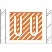 Tabbies 12000 Match CRAM Series Alpha Roll Labels - Letter U - Orange and White Label