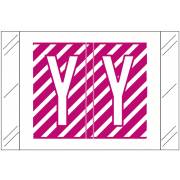 Tabbies 12000 Match CRAM Series Alpha Roll Labels - Letter Y - Purple and White Label