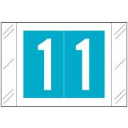 Tabbies 11000 Match CRNM Series Numeric Roll Labels - Number 1 - Light Blue