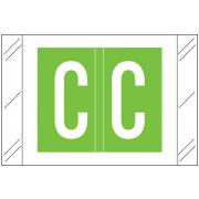 Barkley FASTM Match CTAM Series Alpha Roll Labels - Letter C - Light Green Label