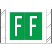 Barkley FASTM Match CTAM Series Alpha Roll Labels - Letter F - Dark Green Label