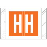 Barkley FASTM Match CTAM Series Alpha Roll Labels - Letter H - Orange Label