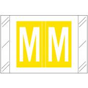 Barkley FASTM Match CTAM Series Alpha Roll Labels - Letter M - Yellow Label