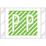 Barkley FASTM Match CTAM Series Alpha Roll Labels - Letter P - Light Green and White Label