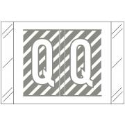 Barkley FASTM Match CTAM Series Alpha Roll Labels - Letter Q - Gray and White Label