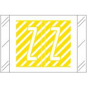 Barkley FASTM Match CTAM Series Alpha Roll Labels - Letter Z - Yellow and White Label