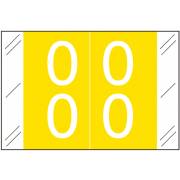Barkley FDSTM Match CTDM Series Numeric Roll Labels - Number 00 To 09 - Yellow