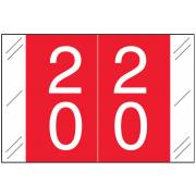 Barkley FDSTM Match CTDM Series Numeric Roll Labels - Number 20 To 29 - Red