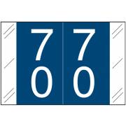 Barkley FDSTM Match CTDM Series Numeric Roll Labels - Number 70 To 79 - Dark Blue
