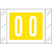 Barkley FNSTM Match CTNM Series Numeric Roll Labels - Number 0 - Yellow