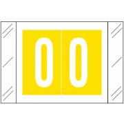 Barkley FNSTM Match CTNM Series Numeric Roll Labels - Number 0 - Yellow