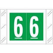 Barkley FNSTM Match CTNM Series Numeric Roll Labels - Number 6 - Dark Green