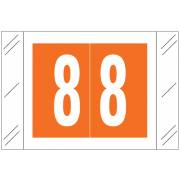 Barkley FNSTM Match CTNM Series Numeric Roll Labels - Number 8 - Orange