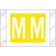 Tabbies 12030 Match CXAM Series Alpha Roll Labels - Letter M - Yellow Label