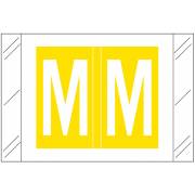 Tabbies 12030 Match CXAM Series Alpha Roll Labels - Letter M - Yellow Label