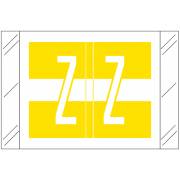 Tabbies 12030 Match CXAM Series Alpha Roll Labels - Letter Z - Yellow and White Label