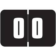 Digi Color Match DCNM Series Numeric Roll Labels - Number 0 - Black