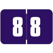 Digi Color Match DCNM Series Numeric Roll Labels - Number 8 - Purple