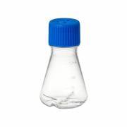 Erlenmeyer Flask, Polycarbonate, with PP Vented Screw Cap, Baffled Bottom - 125mL (Case of 24)