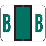 File Doctor Match FDAV Series Alpha Roll Labels - Letter B - Dark Green