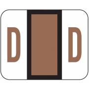 File Doctor Match FDAV Series Alpha Roll Labels - Letter D - Brown