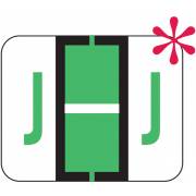 File Doctor Match FDAV Series Alpha Roll Labels - Letter J - Fluorescent Green
