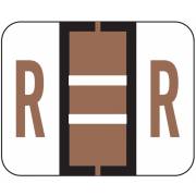 File Doctor Match FDAV Series Alpha Roll Labels - Letter R - Brown