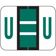 File Doctor Match FDAV Series Alpha Roll Labels - Letter U - Dark Green