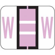 File Doctor Match FDAV Series Alpha Roll Labels - Letter W - Lilac