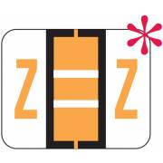 File Doctor Match FDAV Series Alpha Roll Labels - Letter Z - Fluorescent Orange