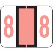 File Doctor Match FDNV Series Numeric Roll Labels - Number 8 - Pink