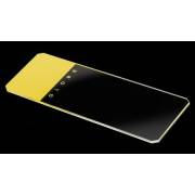 Microscope Slides - Glass - Yellow Frosted 1 End 1 Side - 45° Beveled Edges Clipped Corners (Pack of 144)