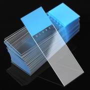 Microscope Slides - Diamond White Glass - 90° Ground Edges 90° Corners - Blue Frosted 1 End 1 Side