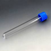 16mm x 120mm (15mL) Test Tubes PS with Separate PE Blue Screw Caps - Non-Sterile (Case of 1000)