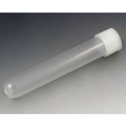 16mm x 100mm (10mL) Test Tubes with Attached Natural Screw Caps - Polypropylene (PP)