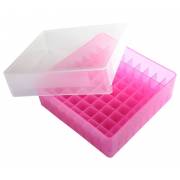 HS 81-Well Microtube Storage Box - Pink