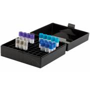 100-Well Hinged Storage Box - Black