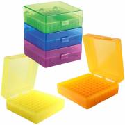 100-Well Hinged Storage Box - Assorted Colors
