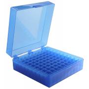 100-Well Hinged Storage Box - Blue