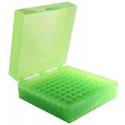 100-Well Hinged Storage Box - Green