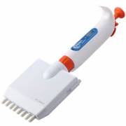 Pearl Pipette Eight Channel Adjustable Volume 5-50uL - Orange