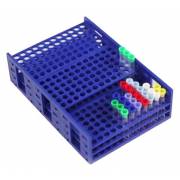 HS Single Mega Rack for 10-13mm Tubes - 216 Tubes Capacity - Blue