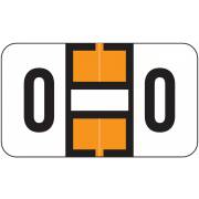 Jeter 0200 Match JAAM Series Alpha Roll Labels - Letter O - Orange and White